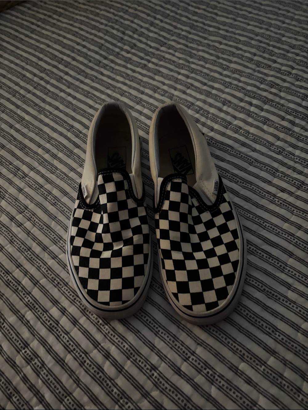 Vans Checkerboard Slip-On in Black and White